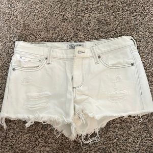 White Denim Shorts
